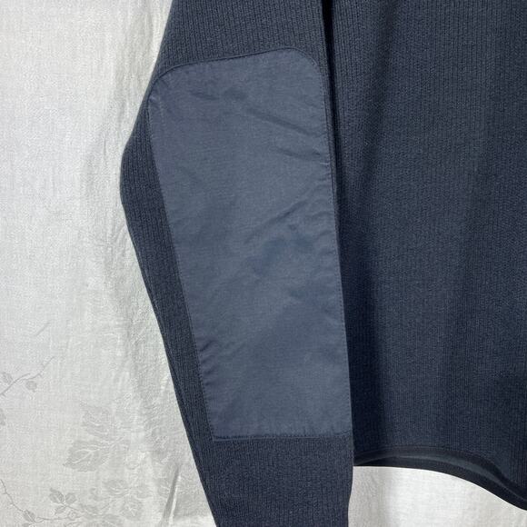 A+ by SAI Sweater Medium Black Hunting Padded Shoulders Elbows Ribbed Commando - Picture 3 of 14